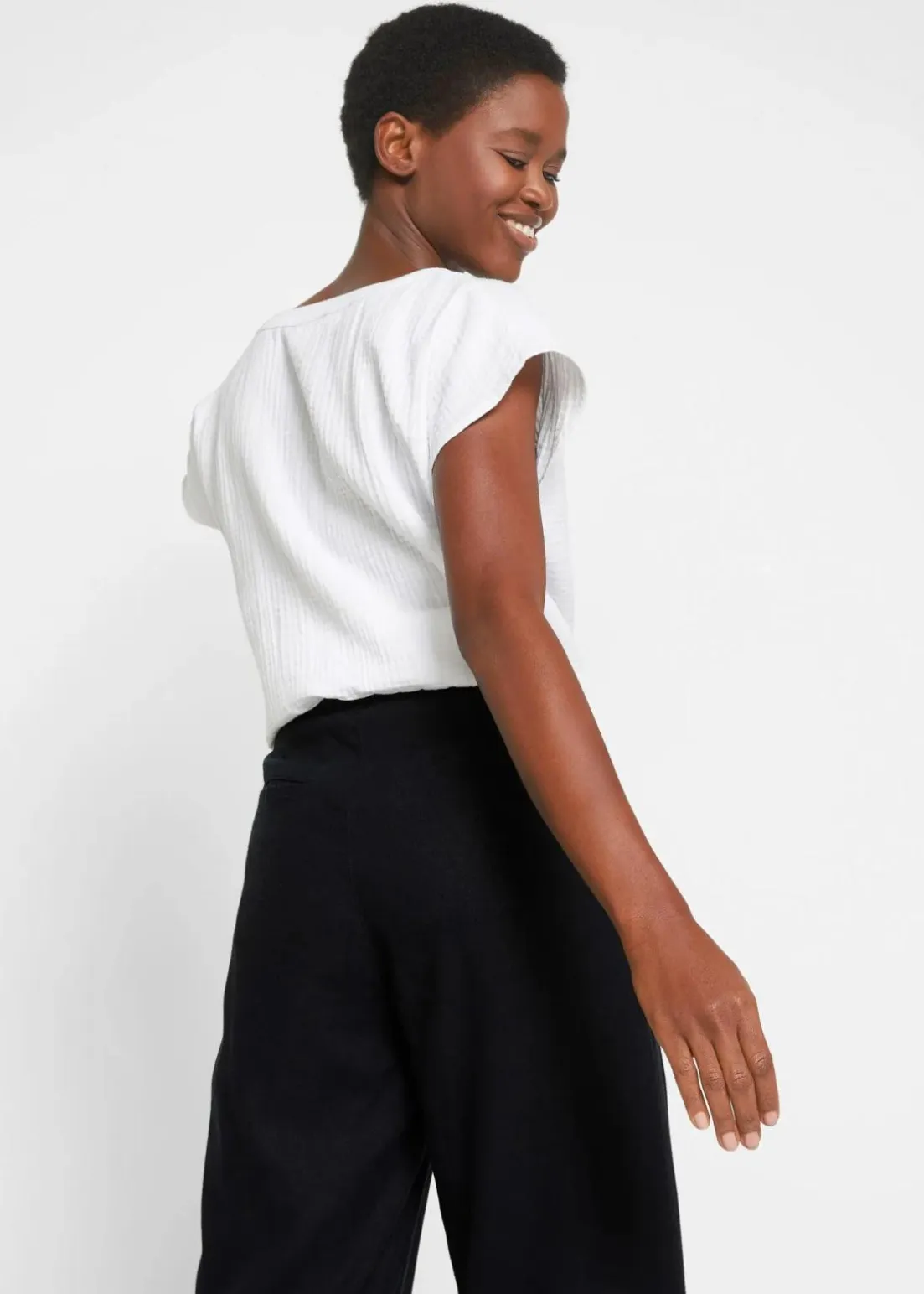 Palazzo-Hose mit Leinen, sehr weit geschnitten