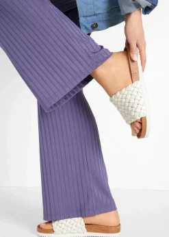 Pantoletten in Flechtoptik