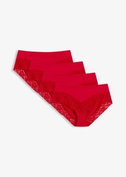 Panty mit Spitze (4er Pack)