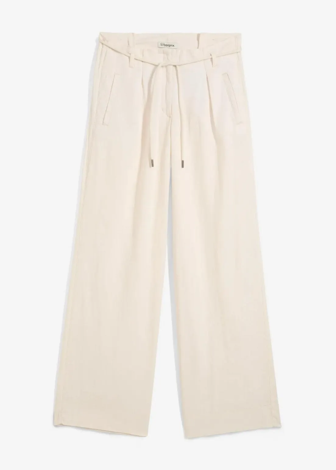 Paperbag-Hose aus luftigem Leinen-Mix