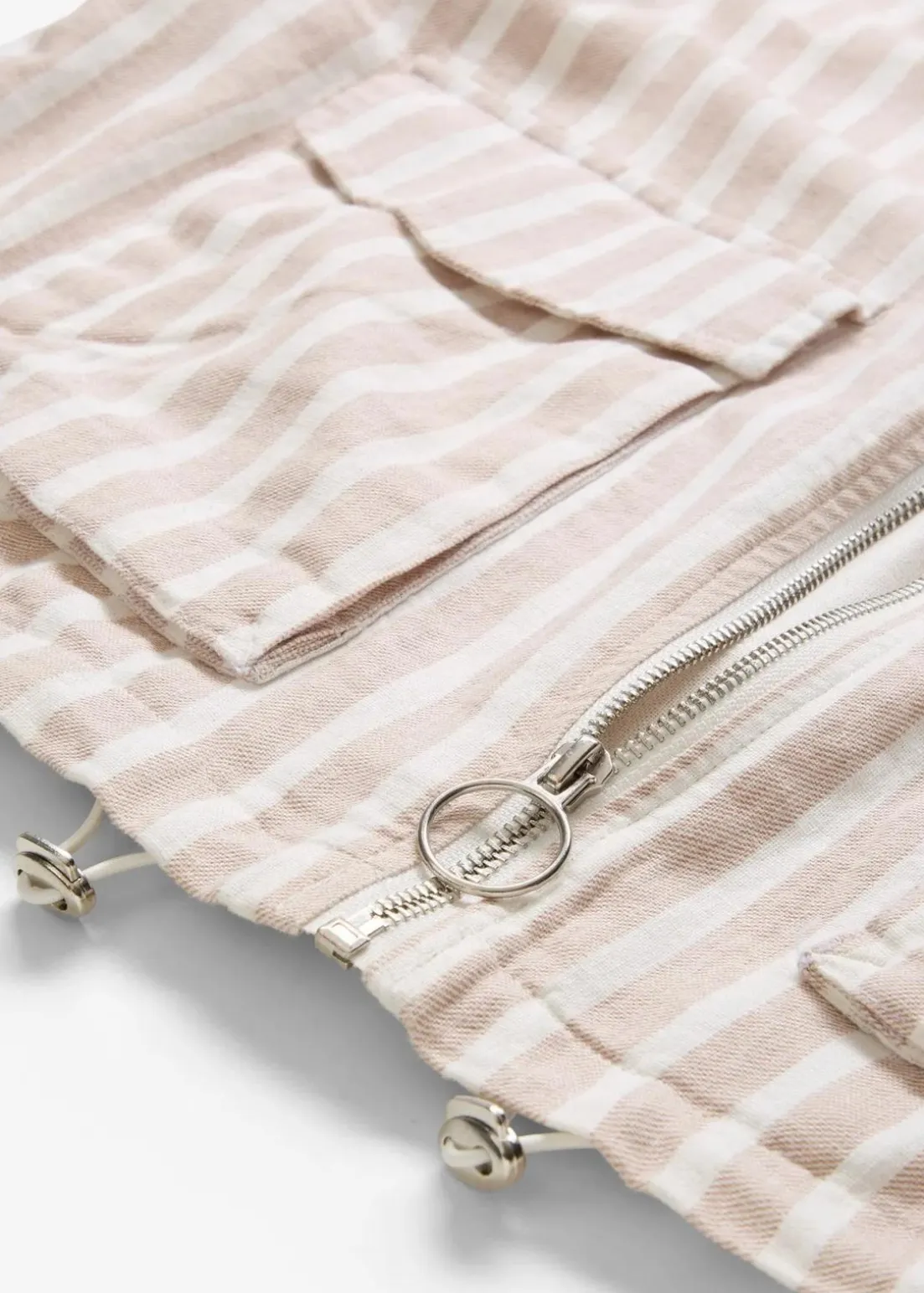 Pilotenjacke in Leinenoptik