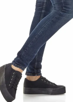 Plateau-Sneaker aus Baumwoll-Canvas