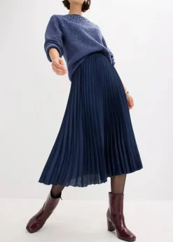 Plissée-Rock aus feinem Satin