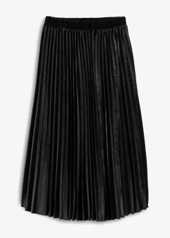 Plissée-Rock aus softem Samt