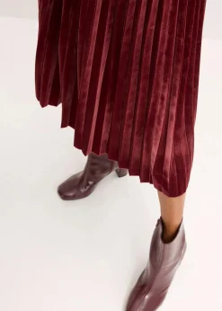 Plissée-Rock aus softem Samt