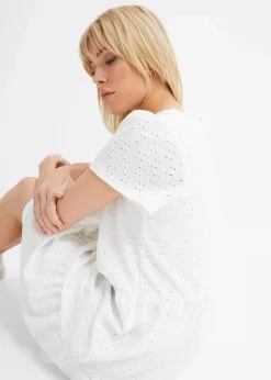 Polokleid mit Lochstickerei