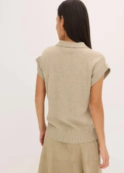 Polo-Pullover mit Baumwolle