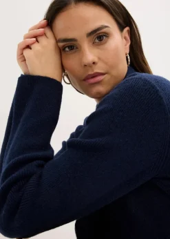 Polo-Pullover mit Wollanteil