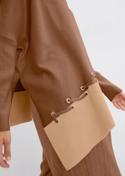 Poncho Feinstrickpullover