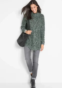 Poncho-Longpullover, Langarm