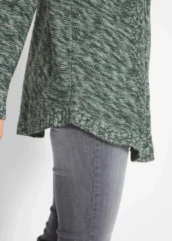 Poncho-Longpullover, Langarm