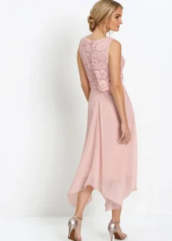 Premium Chiffonkleid mit Spitze