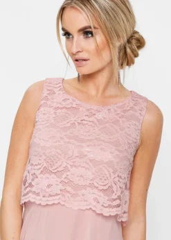 Premium Chiffonkleid mit Spitze