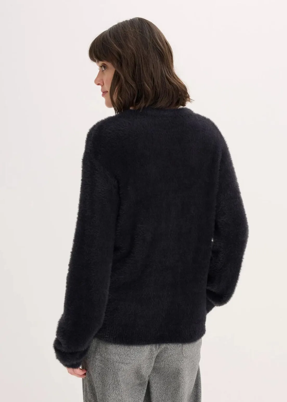 Pullover in Plüsch-Optik