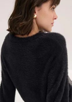 Pullover in Plüsch-Optik