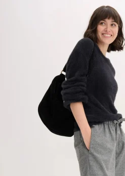 Pullover in Plüsch-Optik