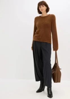 Pullover in Plüsch-Optik