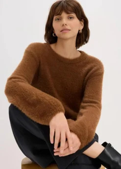 Pullover in Plüsch-Optik