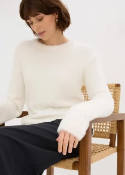 Pullover in Plüsch-Optik