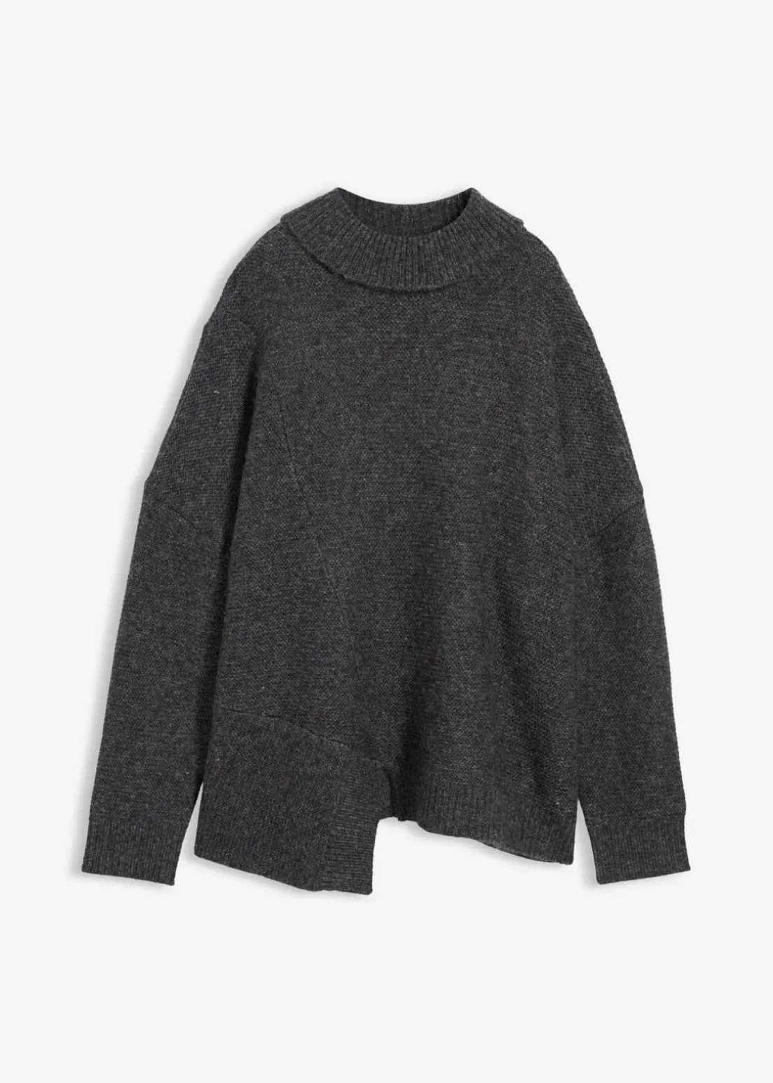 Pullover mit asymmetrischem Saumverlauf und Wollanteil