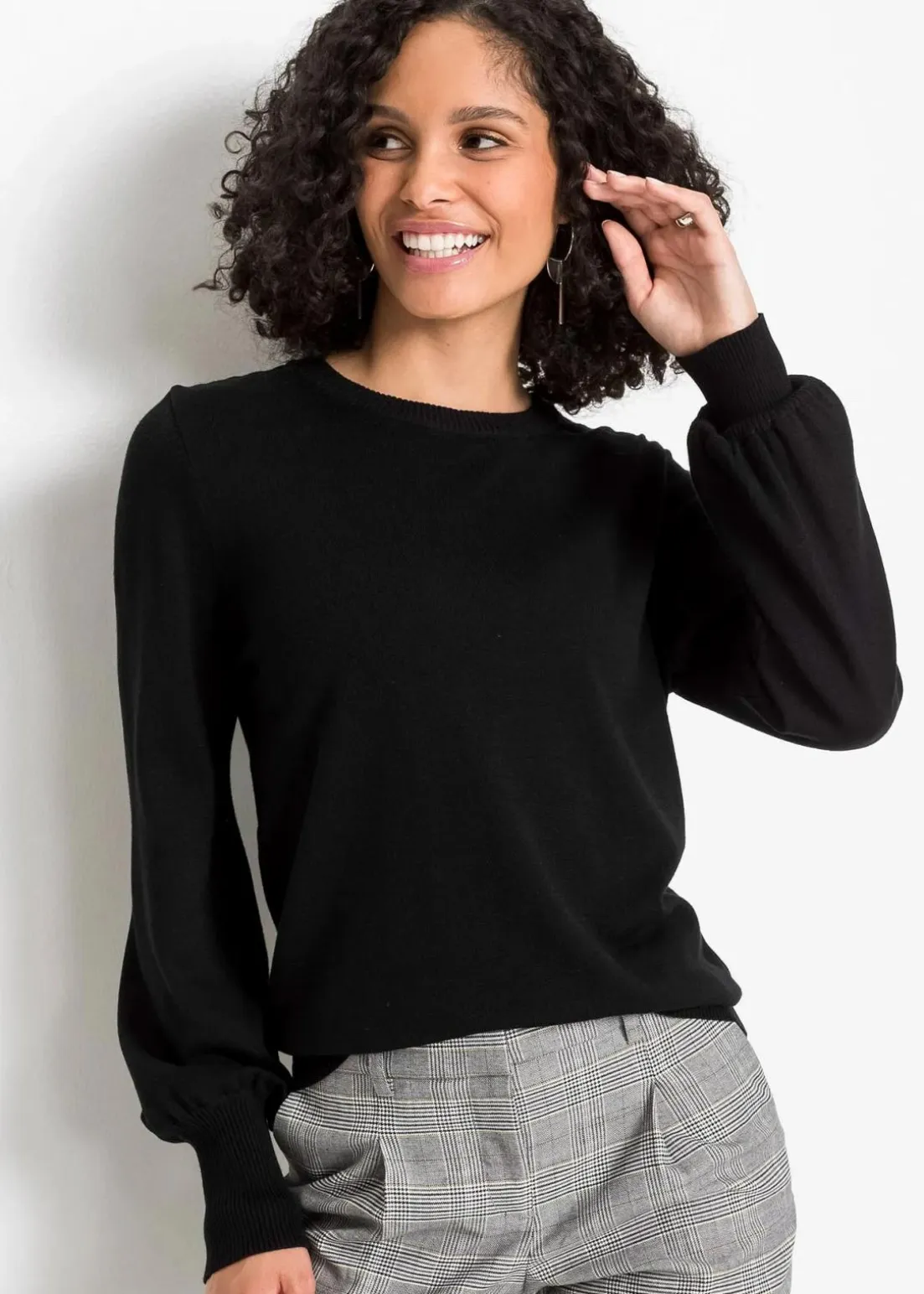 Pullover mit Ballon-Ärmel