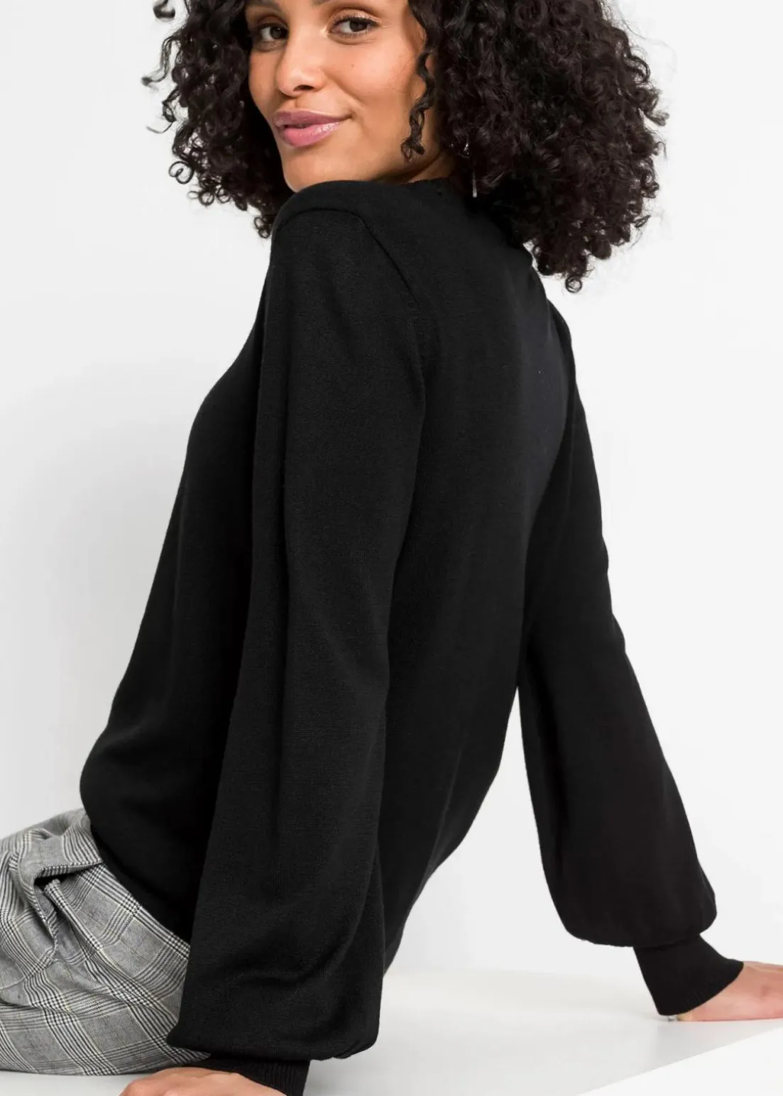 Pullover mit Ballon-Ärmel