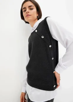 Pullover mit Blusen-Einsatz