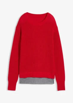 Pullover mit Bluseneinsatz