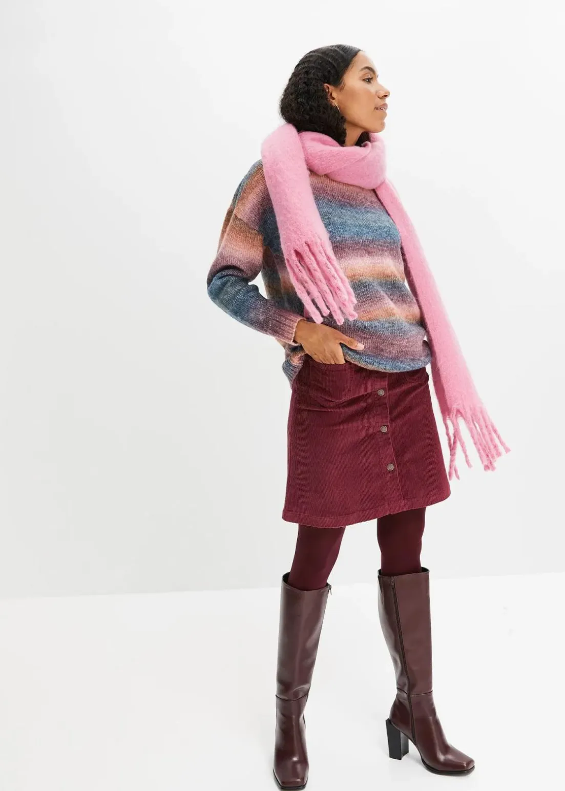 Pullover mit Farbverlauf und Wollanteil