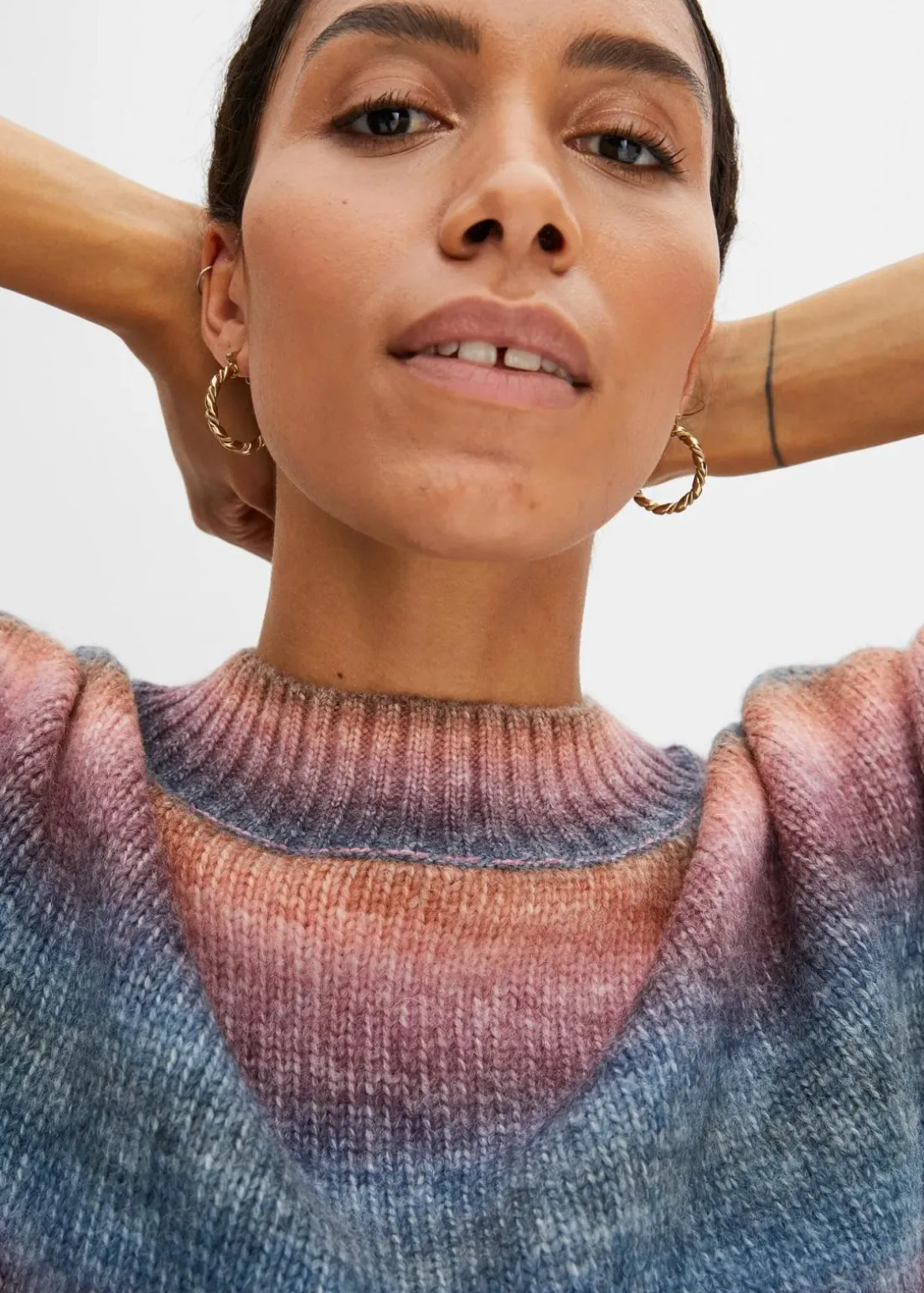 Pullover mit Farbverlauf und Wollanteil