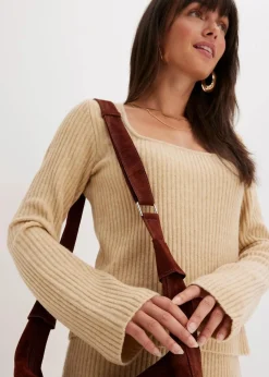 Pullover mit Karree-Ausschnitt