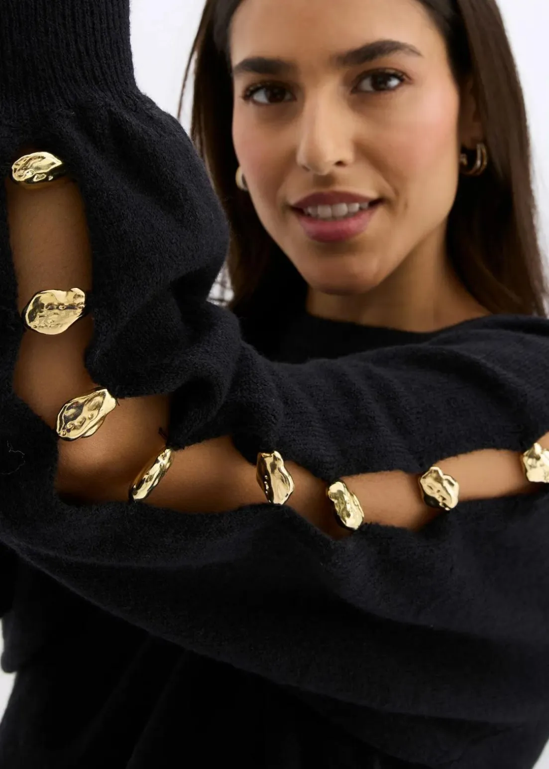 Pullover mit Metall-Perlen