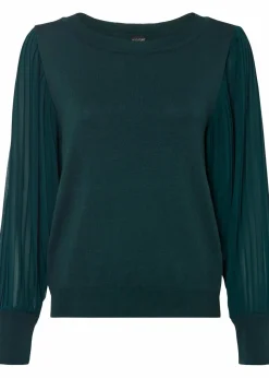 Pullover mit plissierten Ärmeln