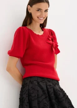 Pullover mit Schleifen-Applikation