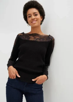 Pullover mit Spitze