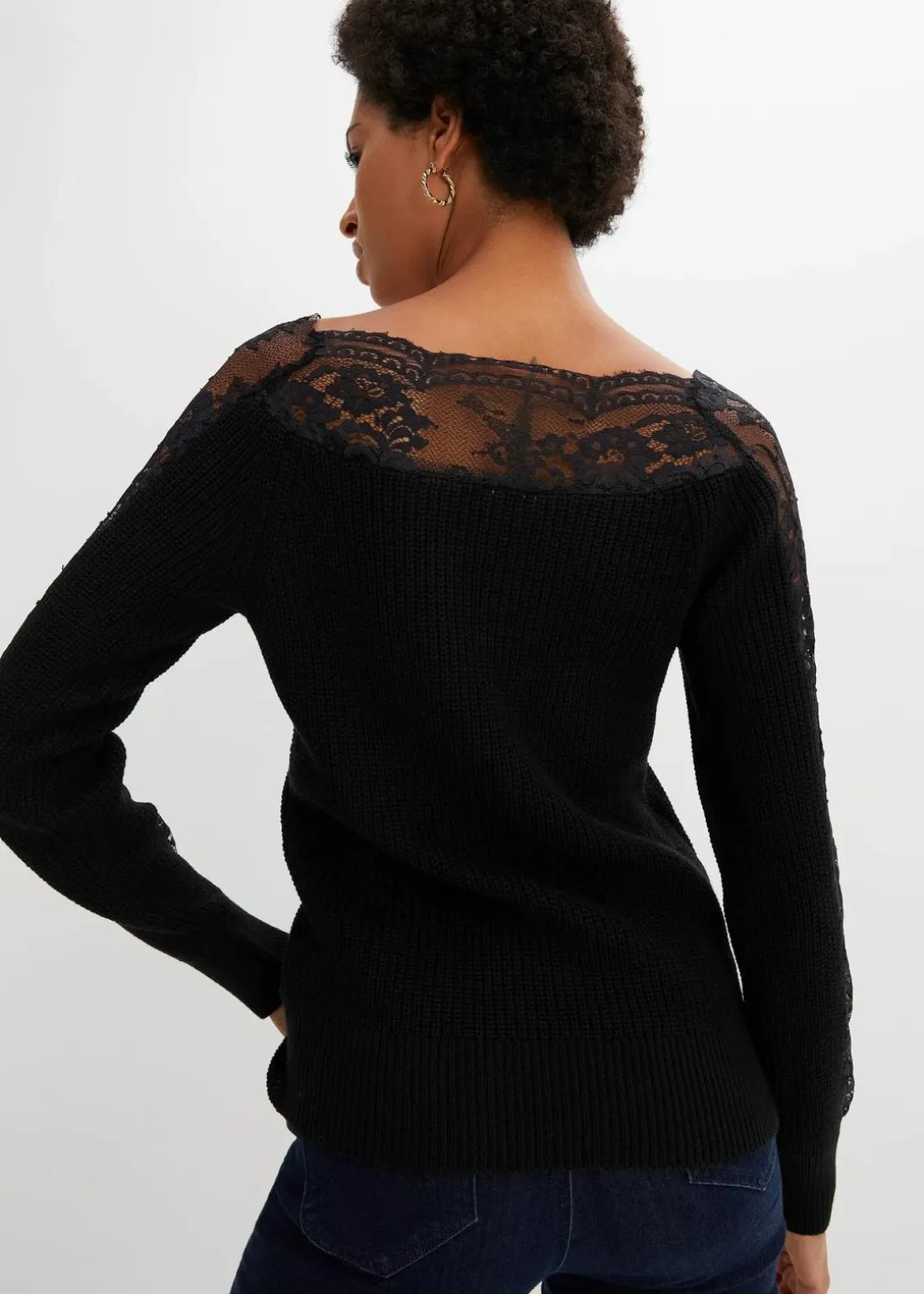 Pullover mit Spitze