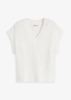 Pullunder mit Zopfmuster