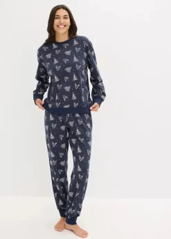 Pyjama aus reiner Baumwolle mit Glitzerdruck