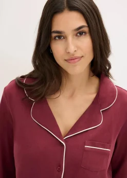 Pyjama aus weicher Baumwolle mit Knopfleiste