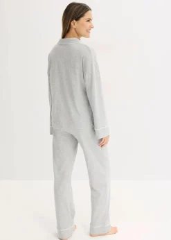 Pyjama mit Viskose und Knopfleiste