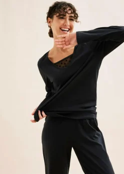 Pyjama mit zartem Mesh