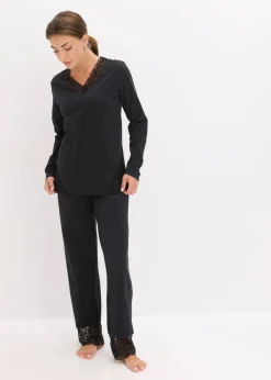 Pyjama mit zarter Spitze