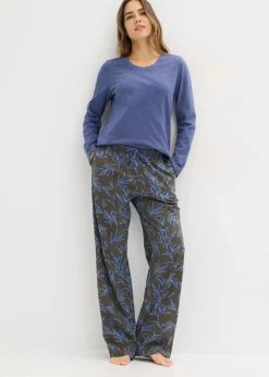 Pyjama (3-tlg.Set) aus reiner Baumwolle