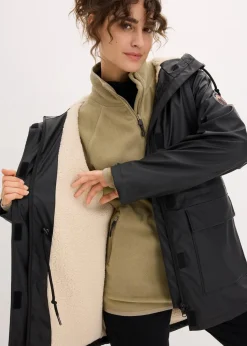 Regenjacke mit Teddyfutter
