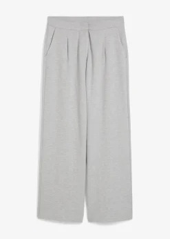 Relaxte Hose mit weitem Bein aus Viskose-Mix