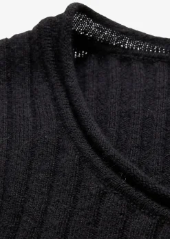 Rippenpullover aus Merinowolle