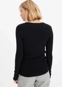 Rippenpullover mit Viskose