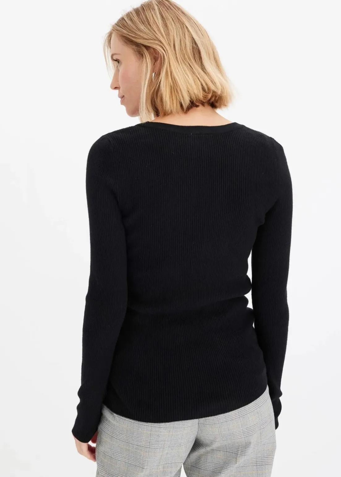 Rippenpullover mit Viskose