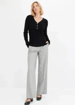 Rippenpullover mit Viskose