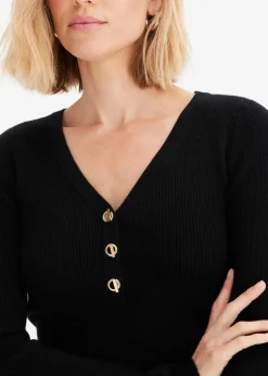 Rippenpullover mit Viskose